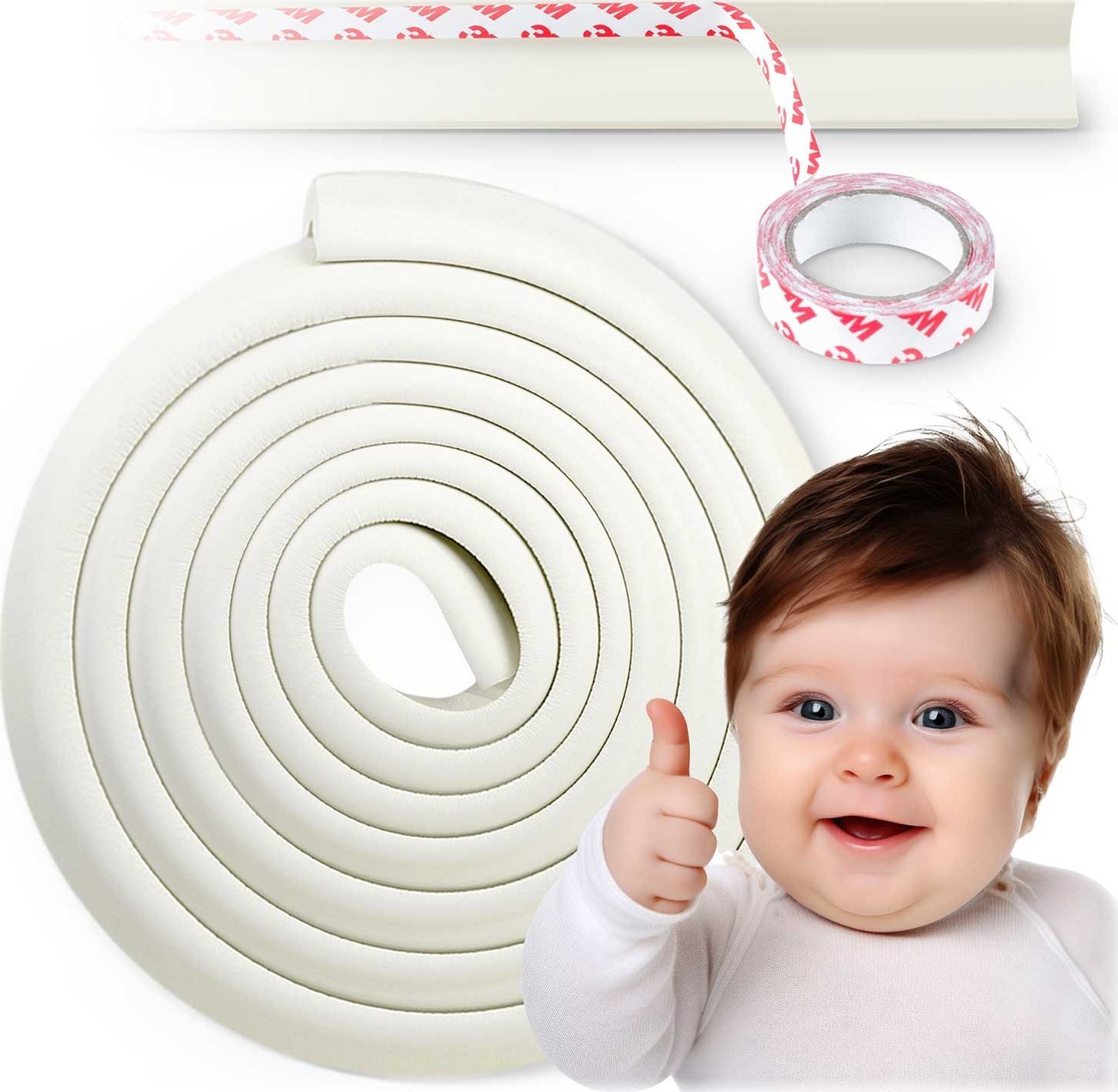 Ricokids Zabezpieczająca taśma piankowa Ricokids 798710 biała 6 m