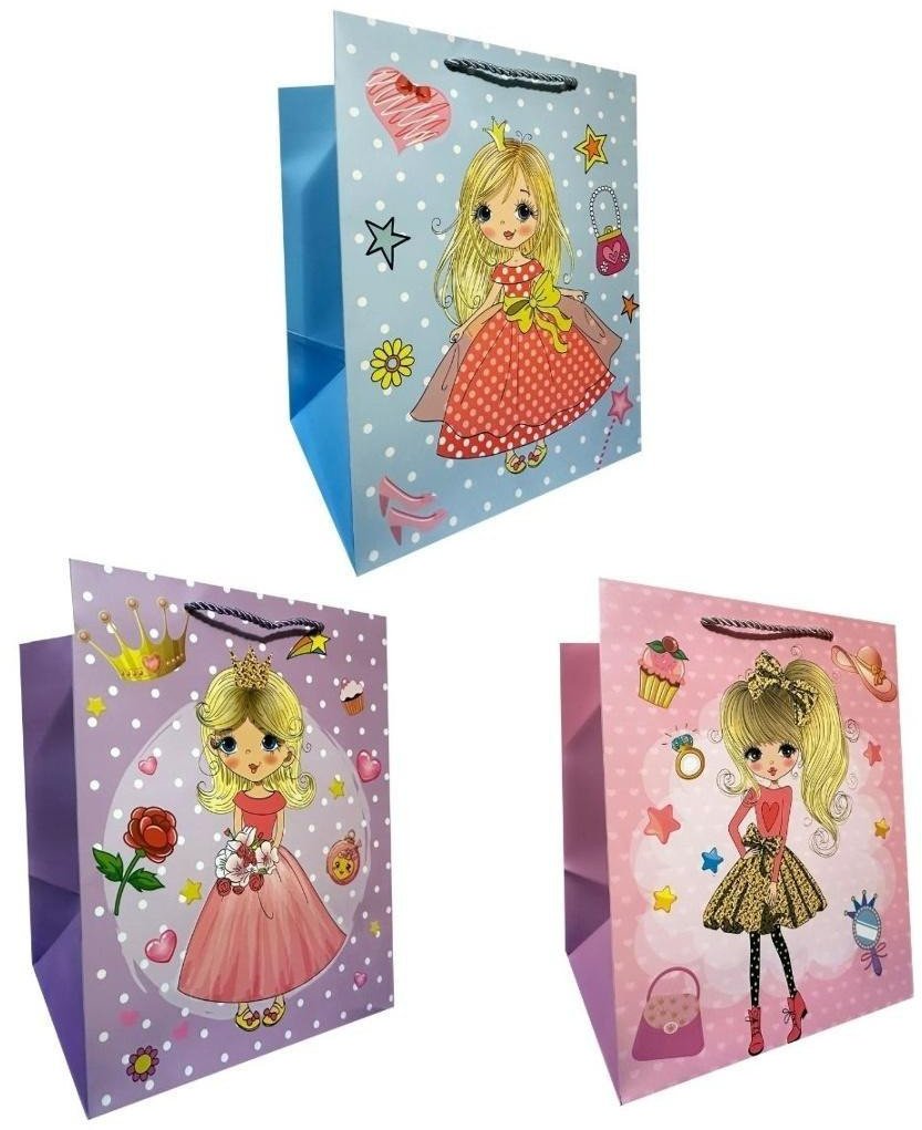 Torebka ozdobna prezentowa 26x32x20 cm 2821-SD20 mix cena za 1 szt