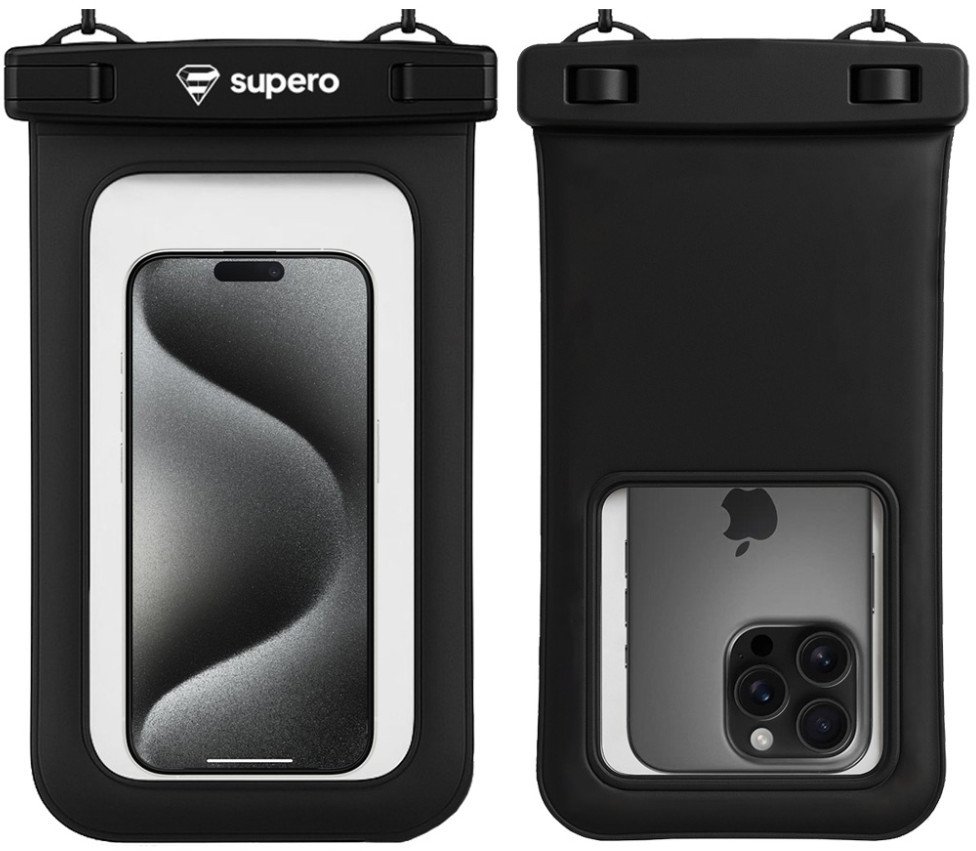 Etui wodoszczelne na telefon do 7.5" Supero, czarne