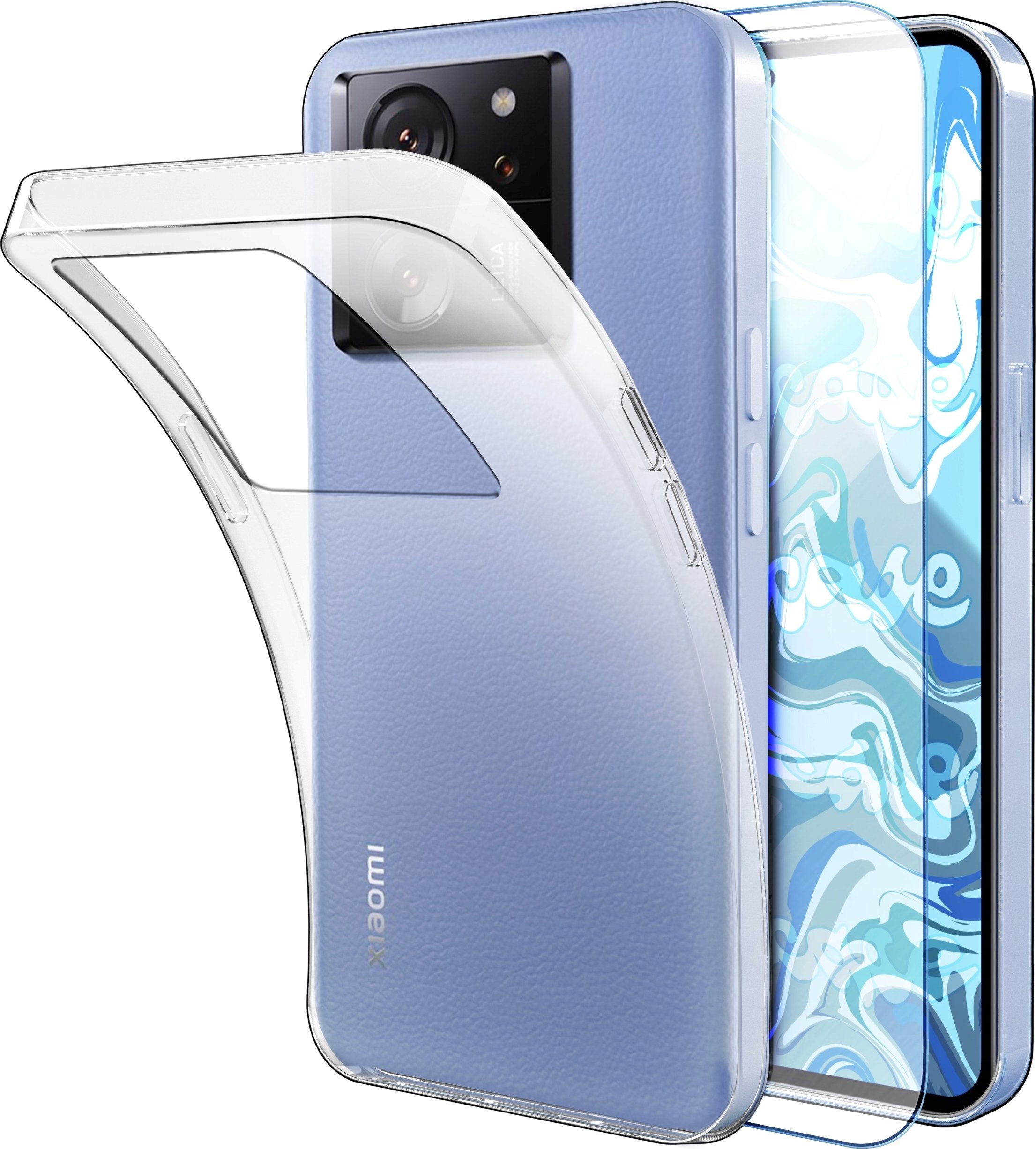 Hello Case ETUI DO XIAOMI 13T GUMOWE OBUDOWA CASE SILIKON SLIM POKROWIEC CLEAR SZKŁO