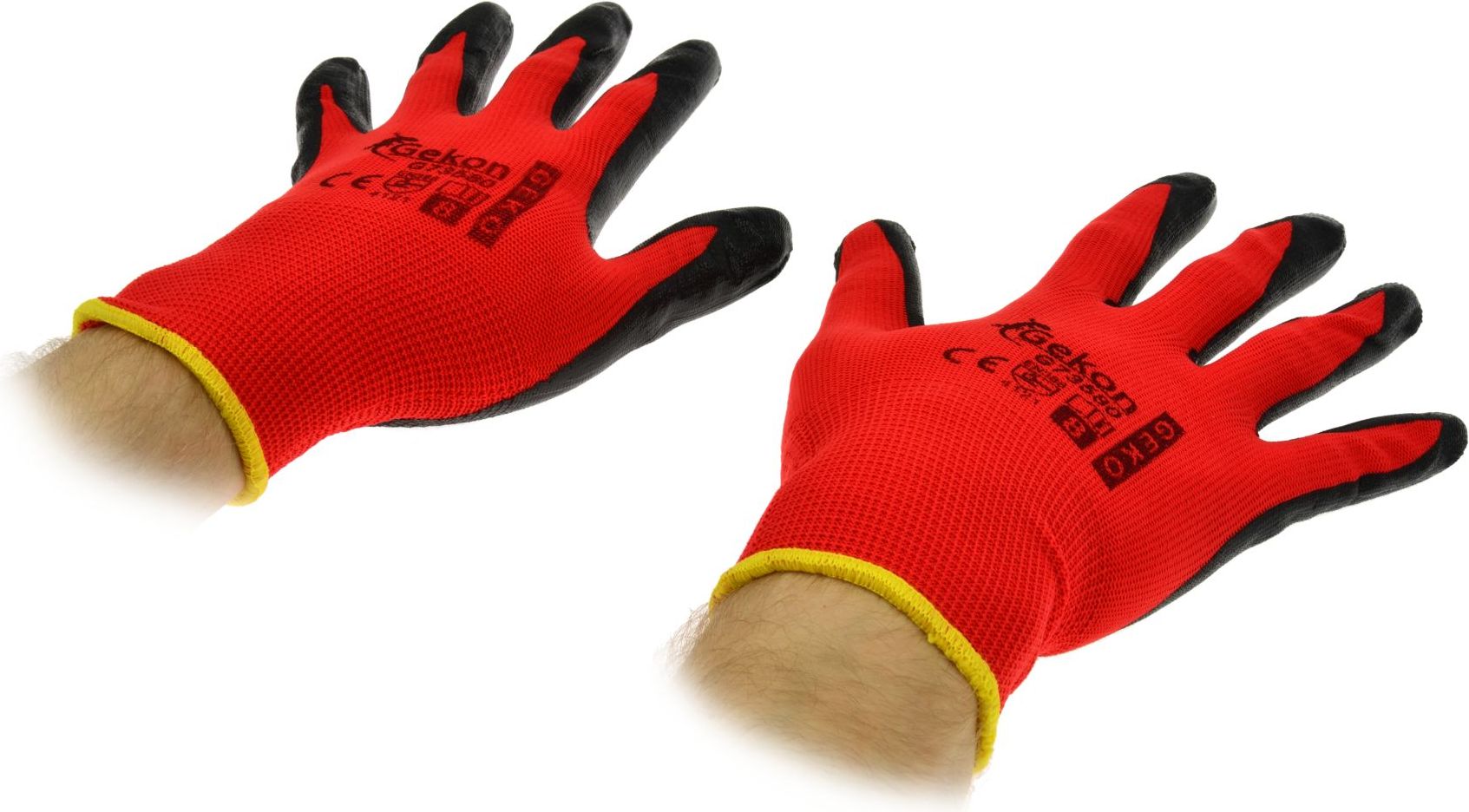 Geko Rękawice ochronne GEKO r.8 /RED Nitryl/(12/300)