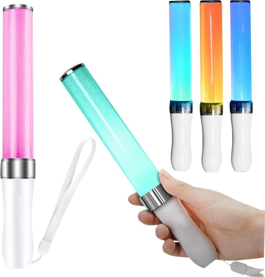 Lean Świecąca Pałka LED Gadżet Na Imprezy Trzy Tryby Świecenia 25,5cm