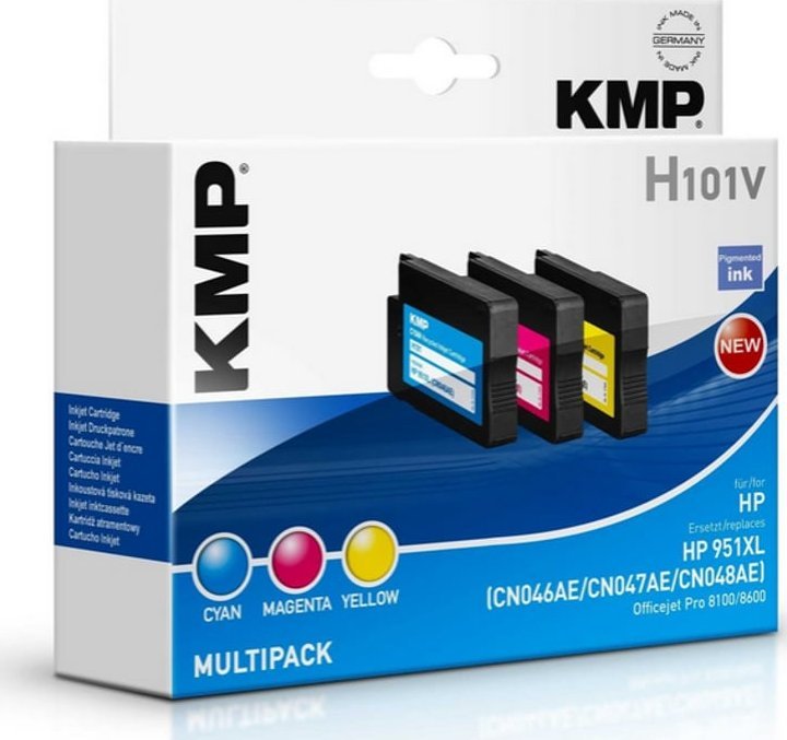 Tusz KMP KMP H101V Multipack C/M/Y kompatibel mit HP 951 XL - 1723,4050