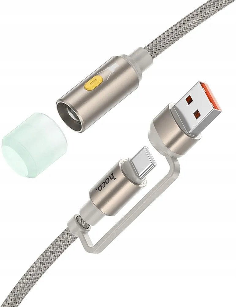 Kabel USB Hoco USB-A - USB-C 0.3 m Złoty