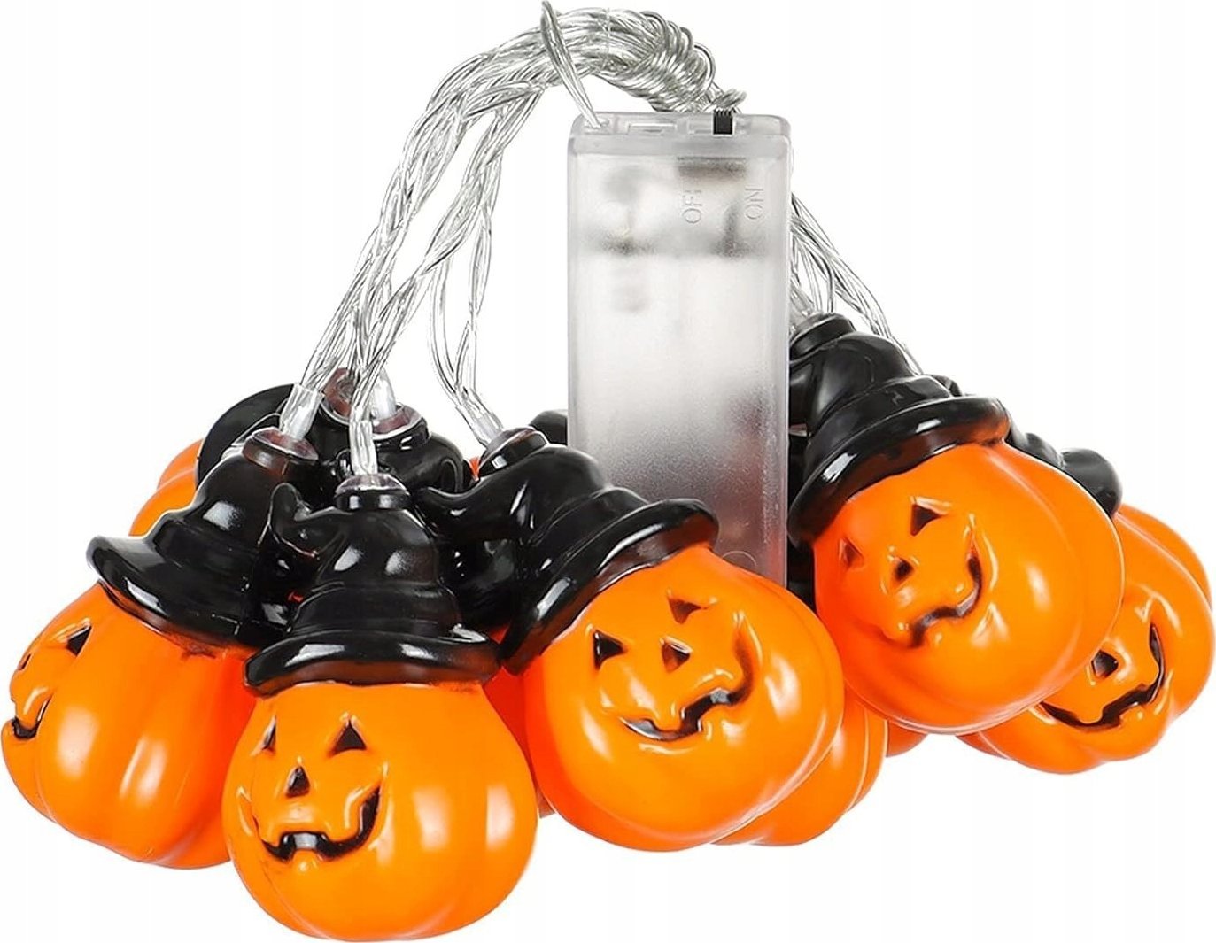 Korbi GIRLANDA LAMPKI DYNIE ŚWIECĄCE 10 LED WISZĄCE DEKORACJA UPIORNA HALLOWEEN