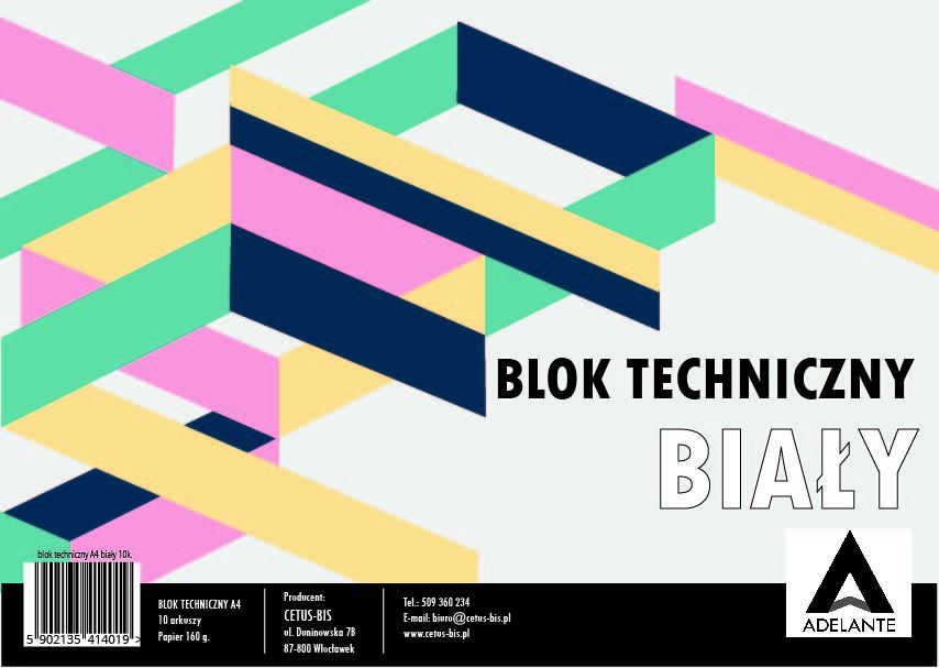 Cetus-Bis Blok techniczny A4 10k biały