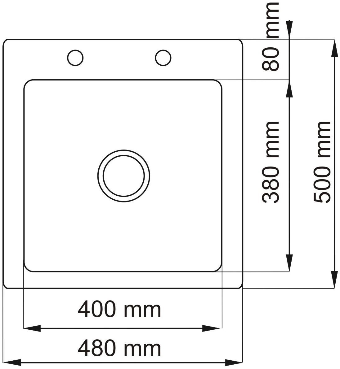 Zlew PYRAGRANITE CALEA 48x50 1B BEIGE (2+1TH)