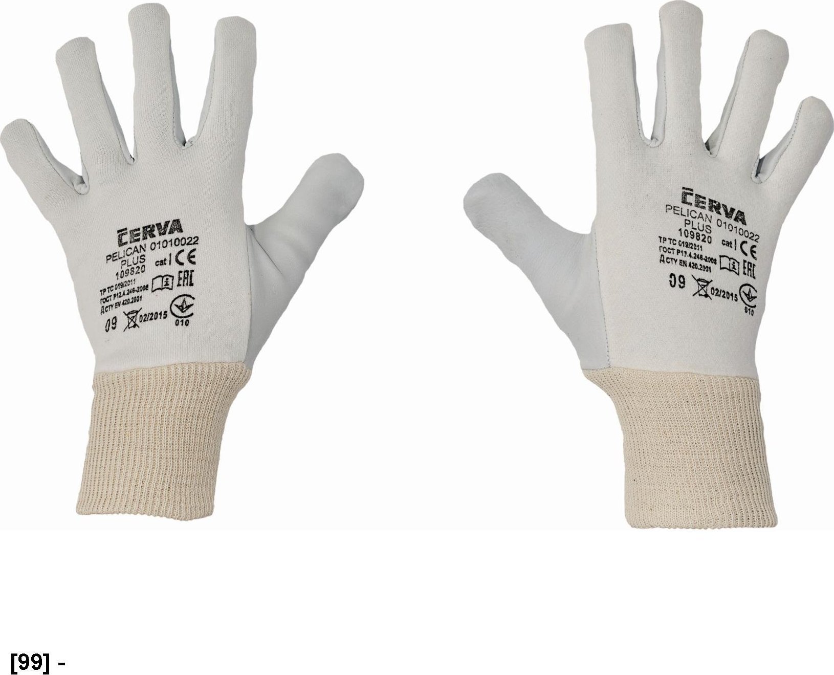 CERVA PELICAN PLUS - rękawice mechaniczne wzmacniane skórą 10