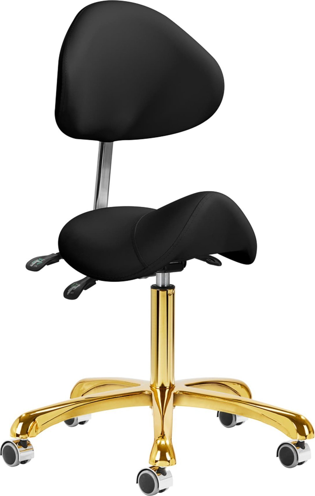 Activeshop Taboret kosmetyczny 1004 Giovanni złoto czarny