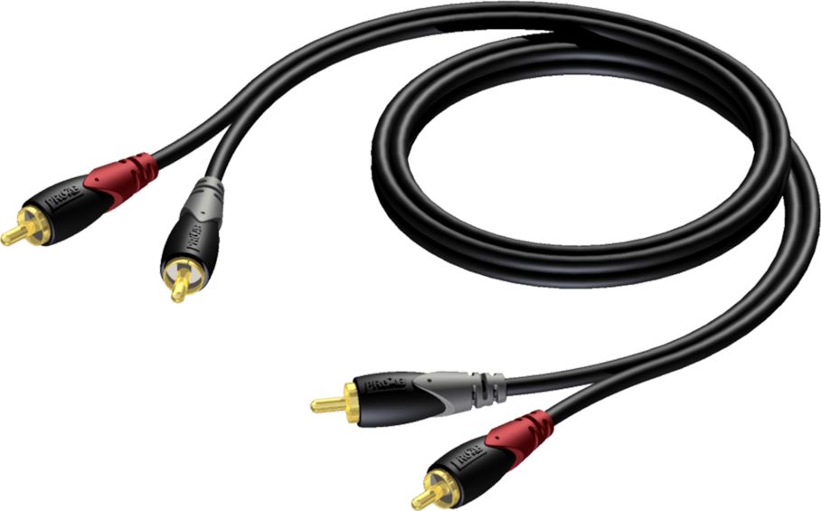 Kabel Procab RCA (Cinch) x2 - RCA (Cinch) x2 3m czarny (CLA800/3)