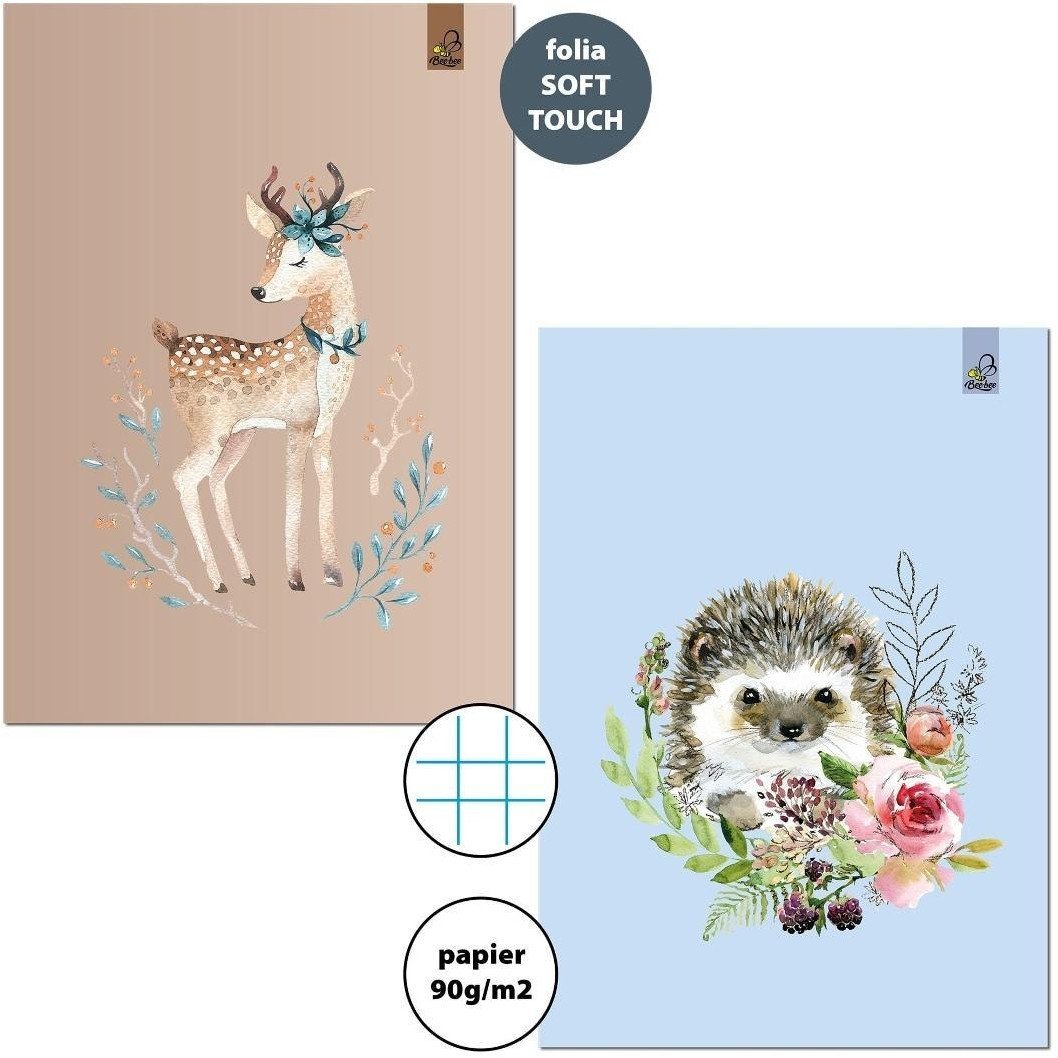 Zeszyt A4/32K kratka 90g Jeleń Jeż (6szt)