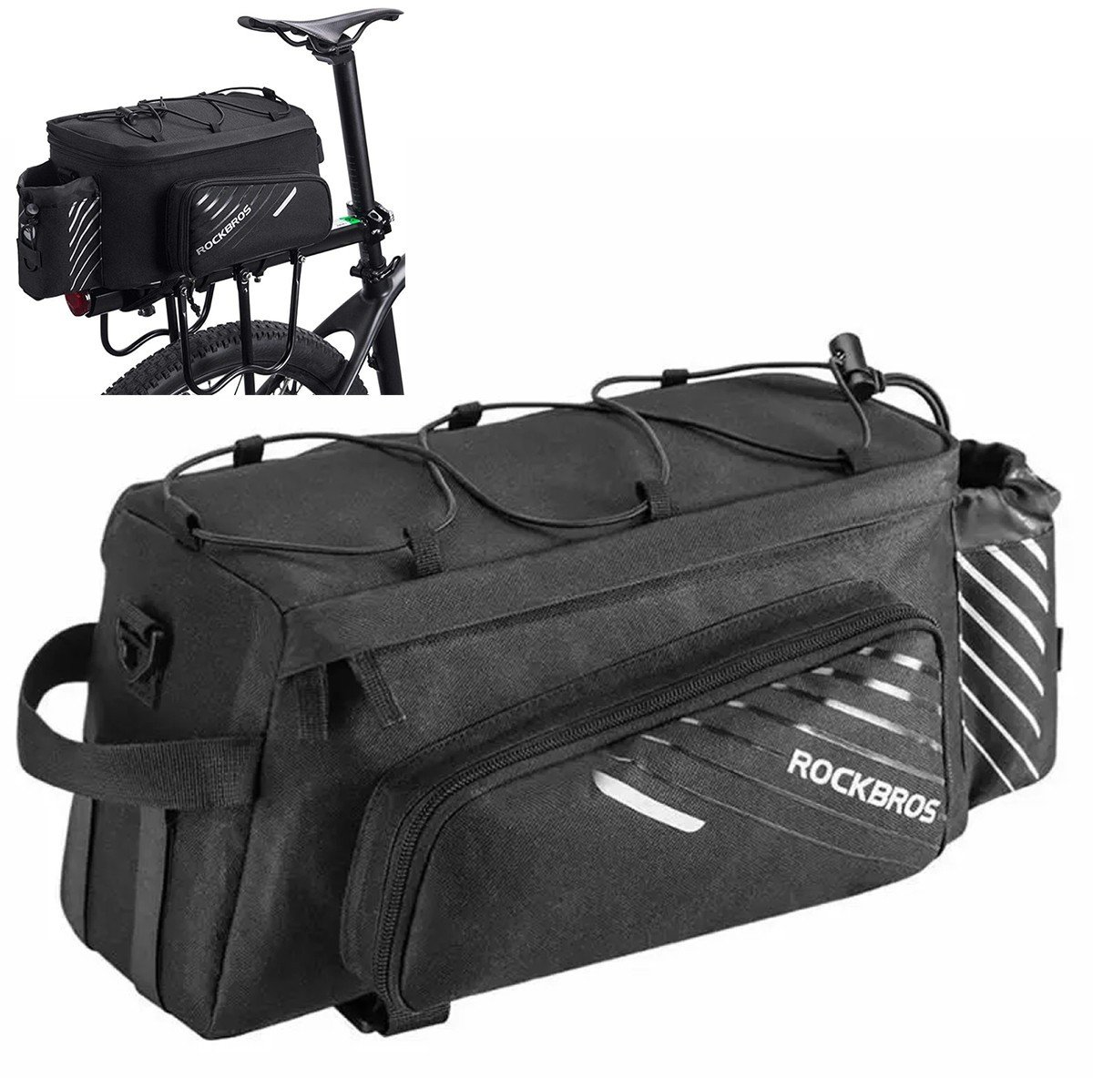 Torba rowerowa pod siodełko Rockbros A9-BK, czarna