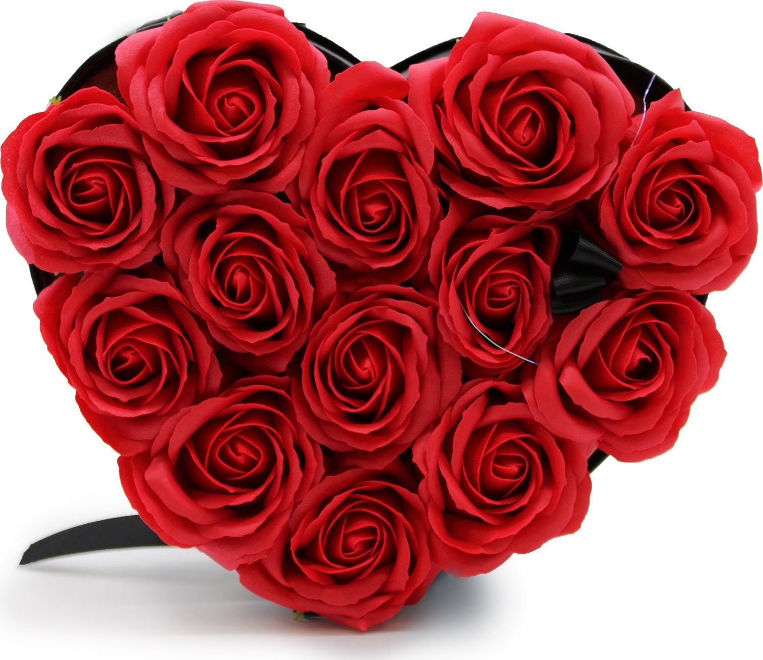 Bispol Mydlany Flower Box - 13 Czerwonych Róż w Pudełku w kształcie Serca