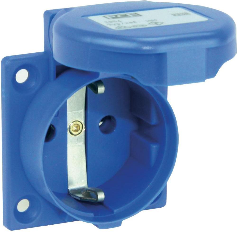 PCE Gniazdo tablicowe 10/16A 2P+Z SCHUKO 230V niebieskie IP54 (105-0b)