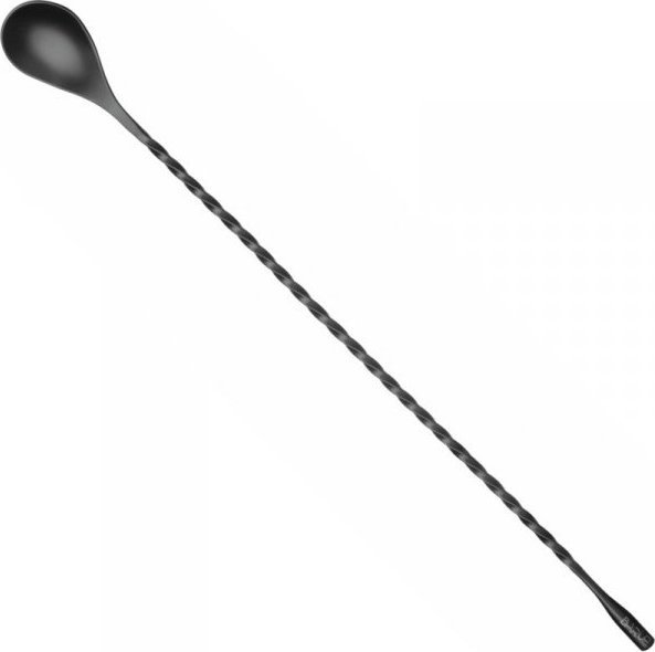 Bar Up Łyżka barmańska do drinków koktajli długa 385 x 35 mm - czarna