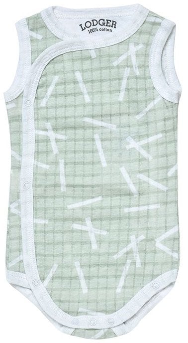 Sale! Lodger Romper Sprinkle sleeveless cotton bodysuit Leaf 62 cm RF 070_62