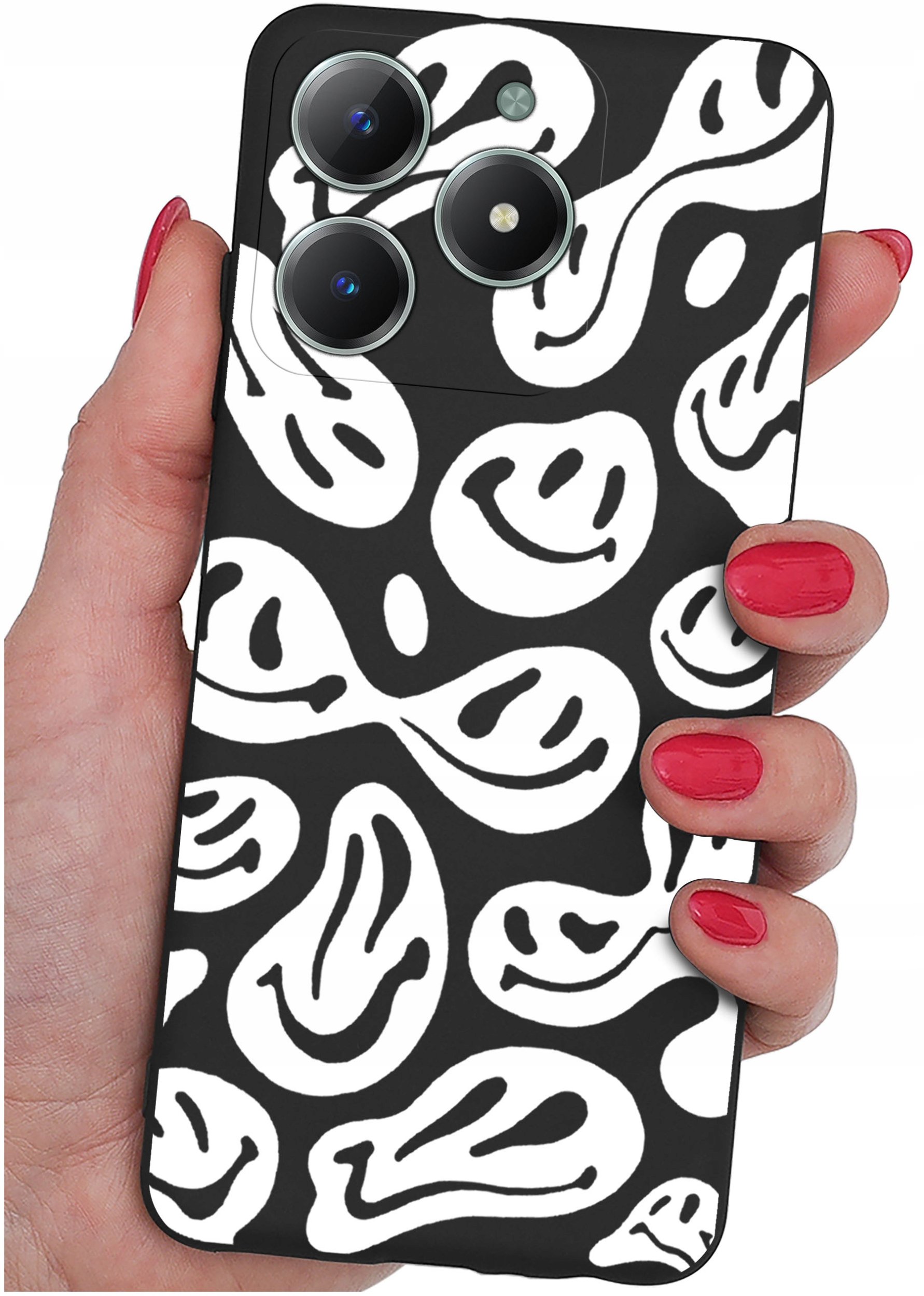 Etui do Realme C61 | C63 WZORY |SILIKONOWE MATT CASE + SZKŁO 9H