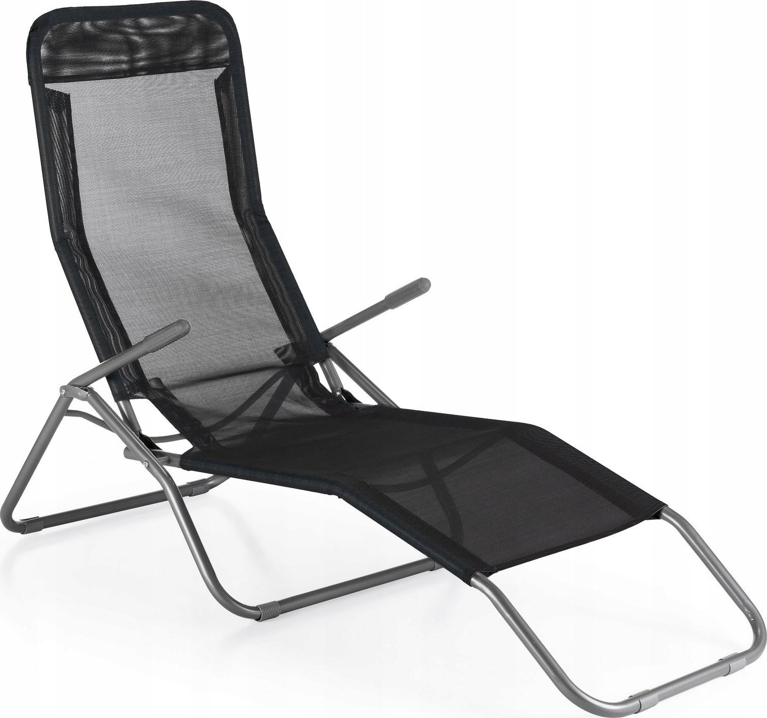 LEŻAK FOTEL SKŁADANY GRAWITACYJNY LAZZY CIEMNY SZARY