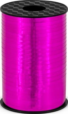 Party Deco Wstążka plastikowa metalizowana ciemny róż, 5 mm uniwersalny