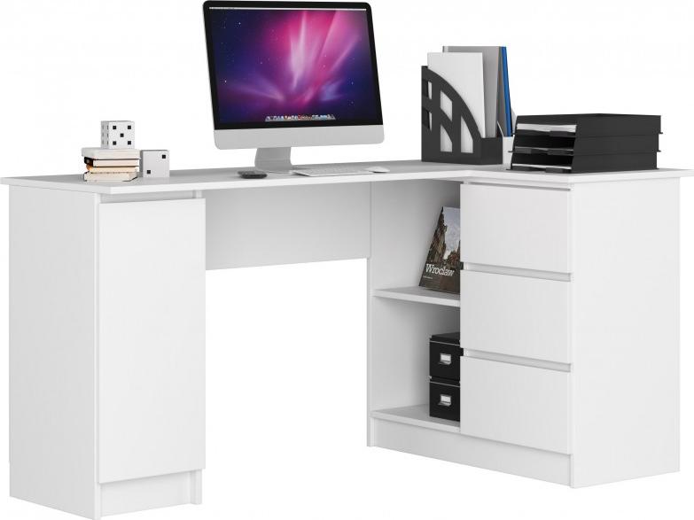 Biurko Fabryka Mebli Akord B20 Białe 155 cm x 85 cm