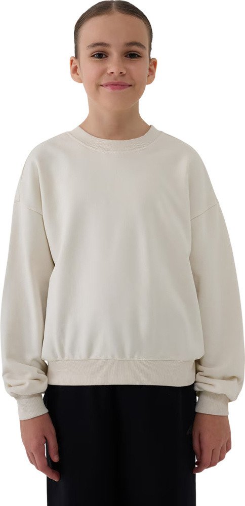 Bluza dla dziewczynki 4F F1479 kremowa 4FJWSS25TSWSF1479 12S 122cm