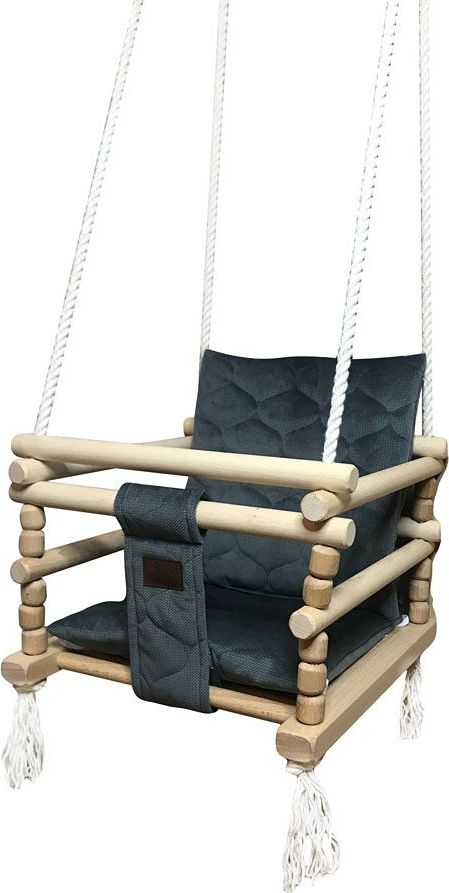 Huśtawka Elior Grafitowo-stalowa huśtawka dziecięca 3w1 - Dingo (E12010)