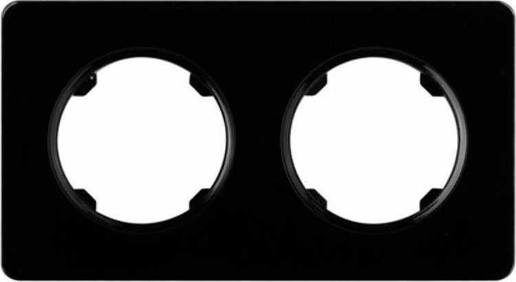 Electromalt ELECTROMALT OVAL RAMKA PODWÓJNA CZARNA SZKLANA