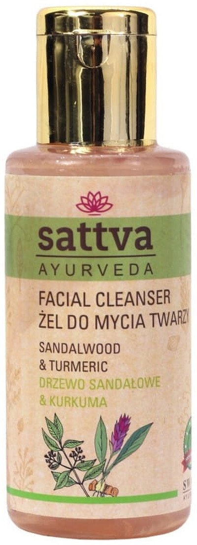 Sattva Żel Do Mycia Twarzy Drzewo Sandałowe Kurkuma 100ml