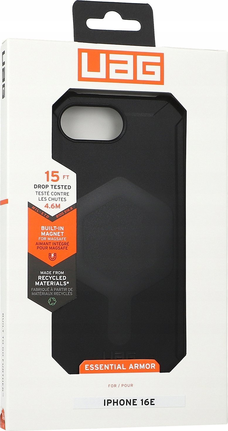 UAG Essential Armor Magsafe - obudowa ochronna do iPhone 16e (2025) kompatybilna z MagSafe (black)