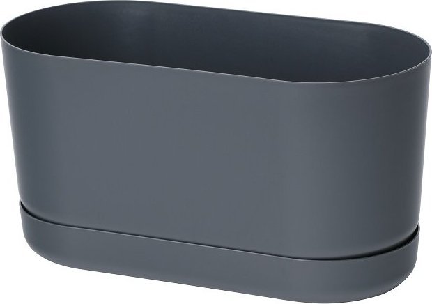 Form-Plastic Doniczka podłużna, skrzynka Satina 4290-014, Kolor Antracyt, Form-Plastik, Wymiary 27x13x15 cm