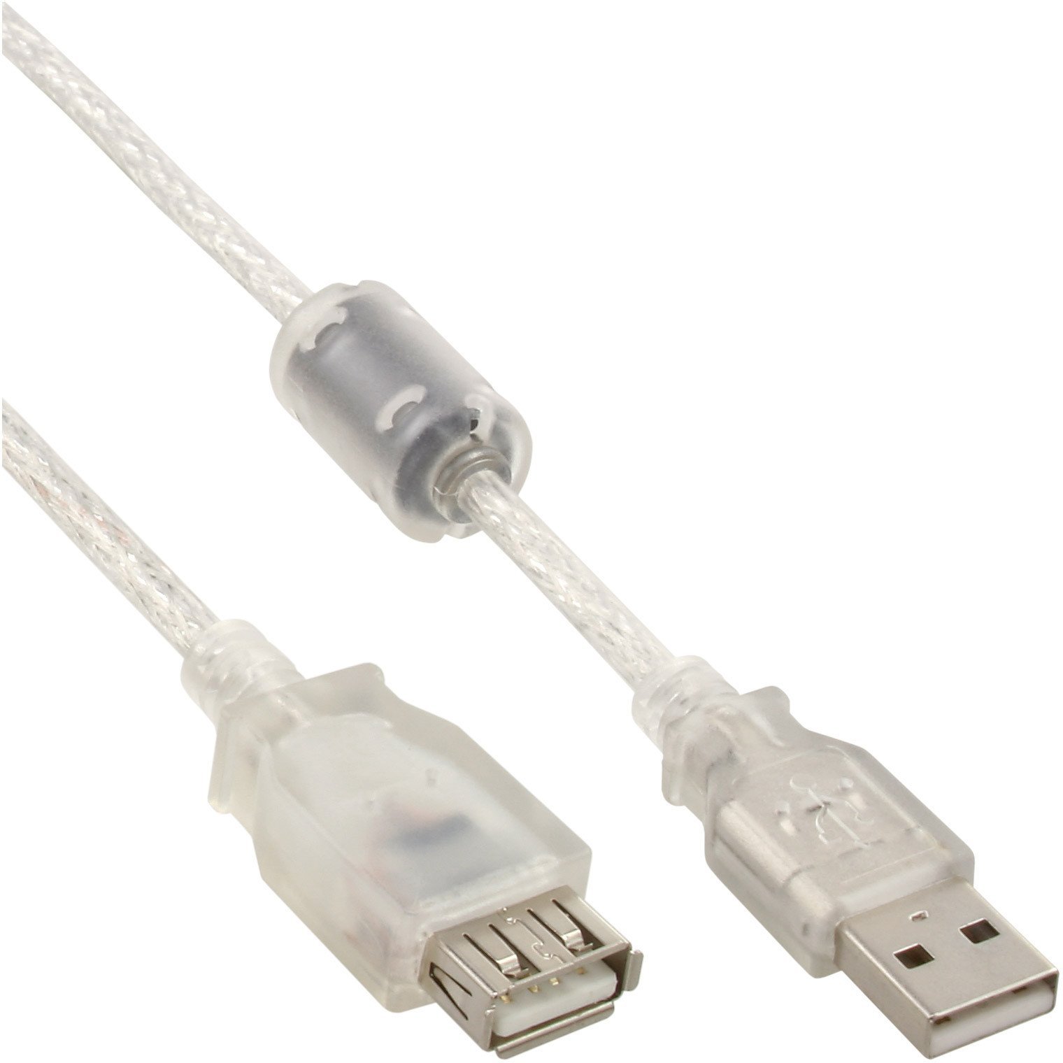 Kabel USB InLine USB-A - USB-A 3 m Przezroczysty (34603Q)
