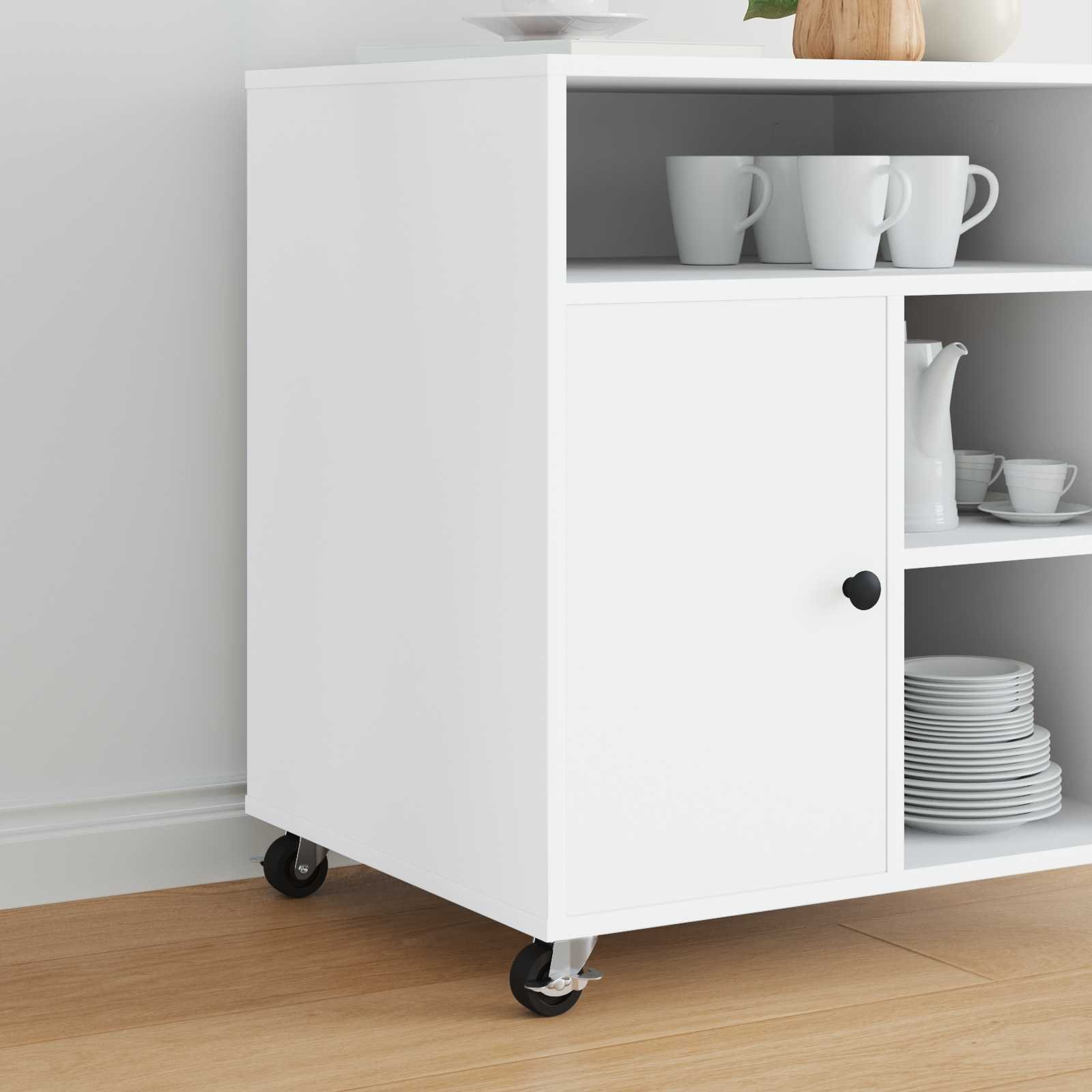 vidaXL Wózek 2 pcs czarno-srebrny 63 x 48 x 46 mm Żelazo i nylon