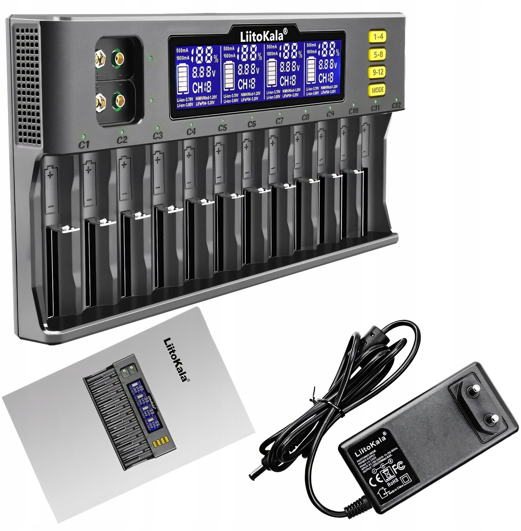 Ładowarka RETOO ER1156 12 AA, AAA