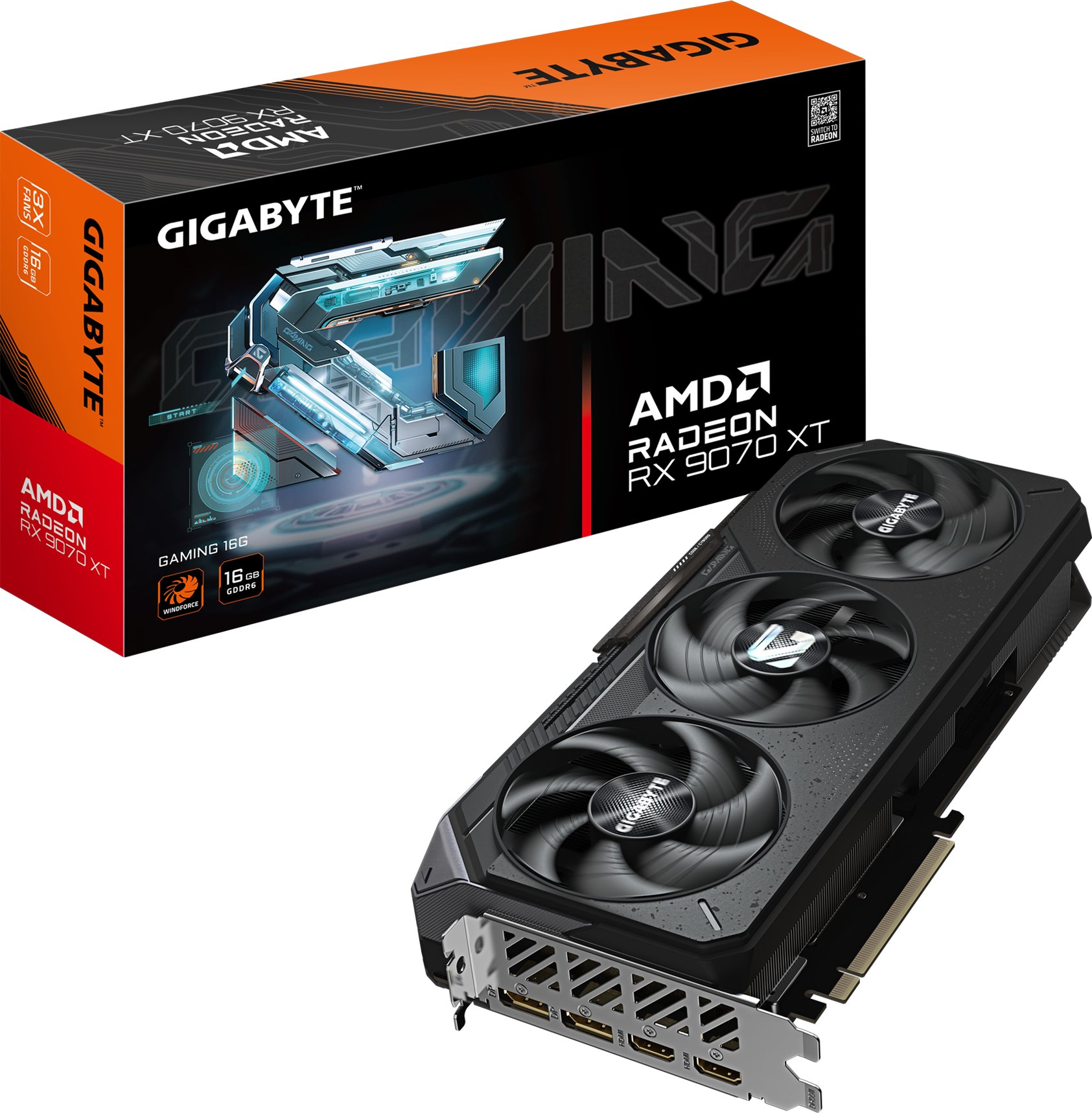 Karta graficzna Gigabyte Radeon RX 9070 XT Gaming 16GB GDDR6 (GV-R9070XTGAMING-16GD)