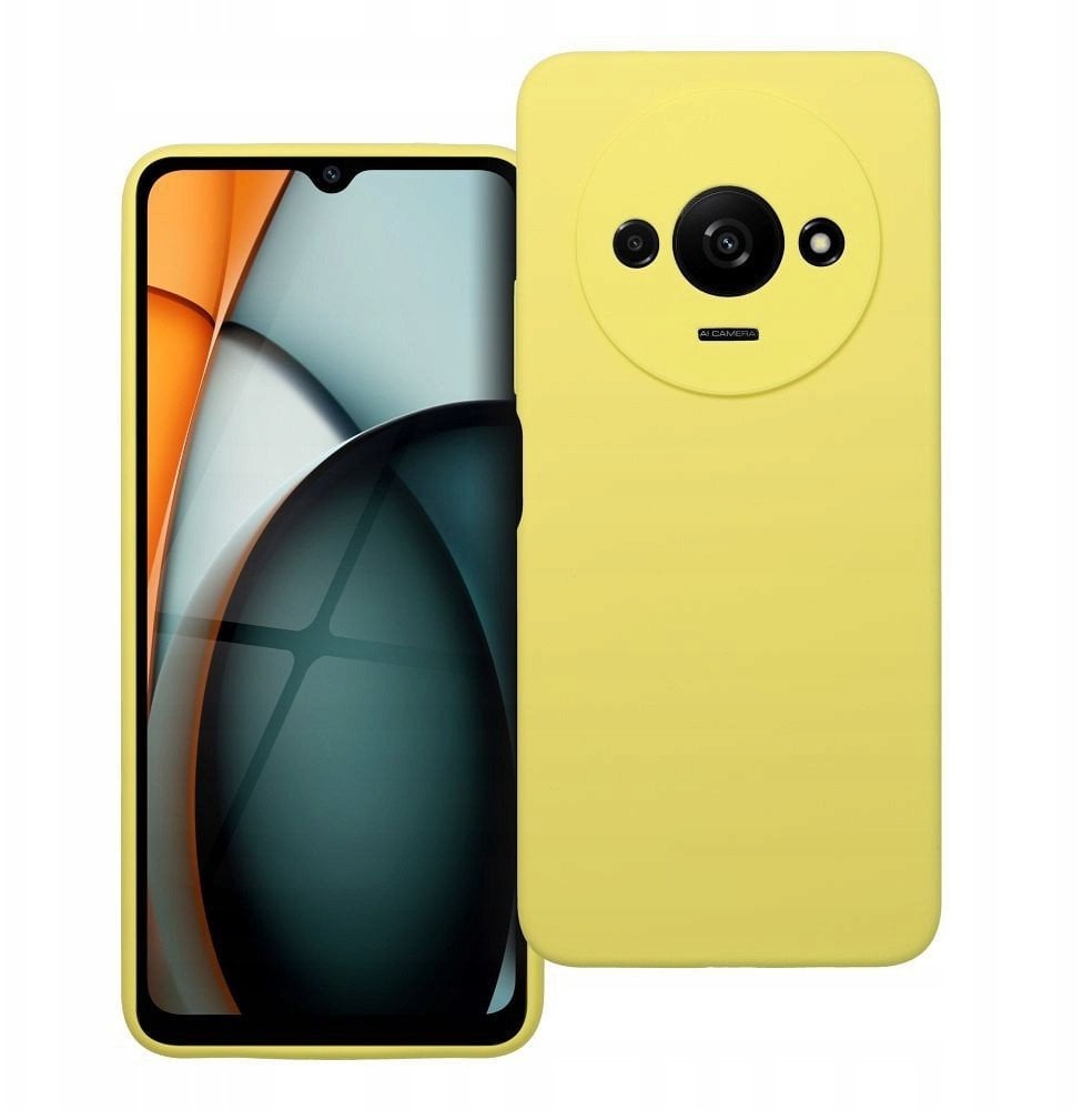 Futerał SILICONE 2mm do XIAOMI REDMI A3 4G żółty