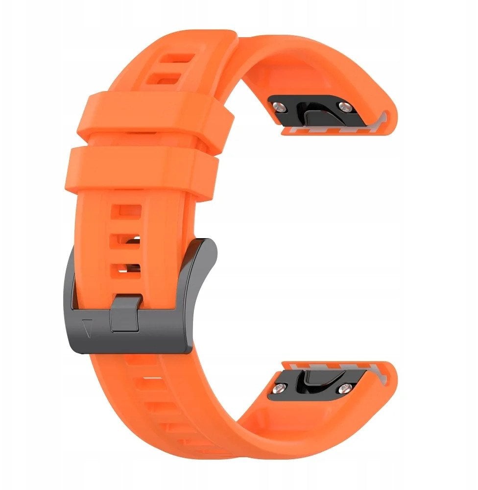Pasek silikonowy do GARMIN FENIX 3 / 3HR / 5X / 6X / 6X Pro / 7X / 7X Pro pomarańcz (8)