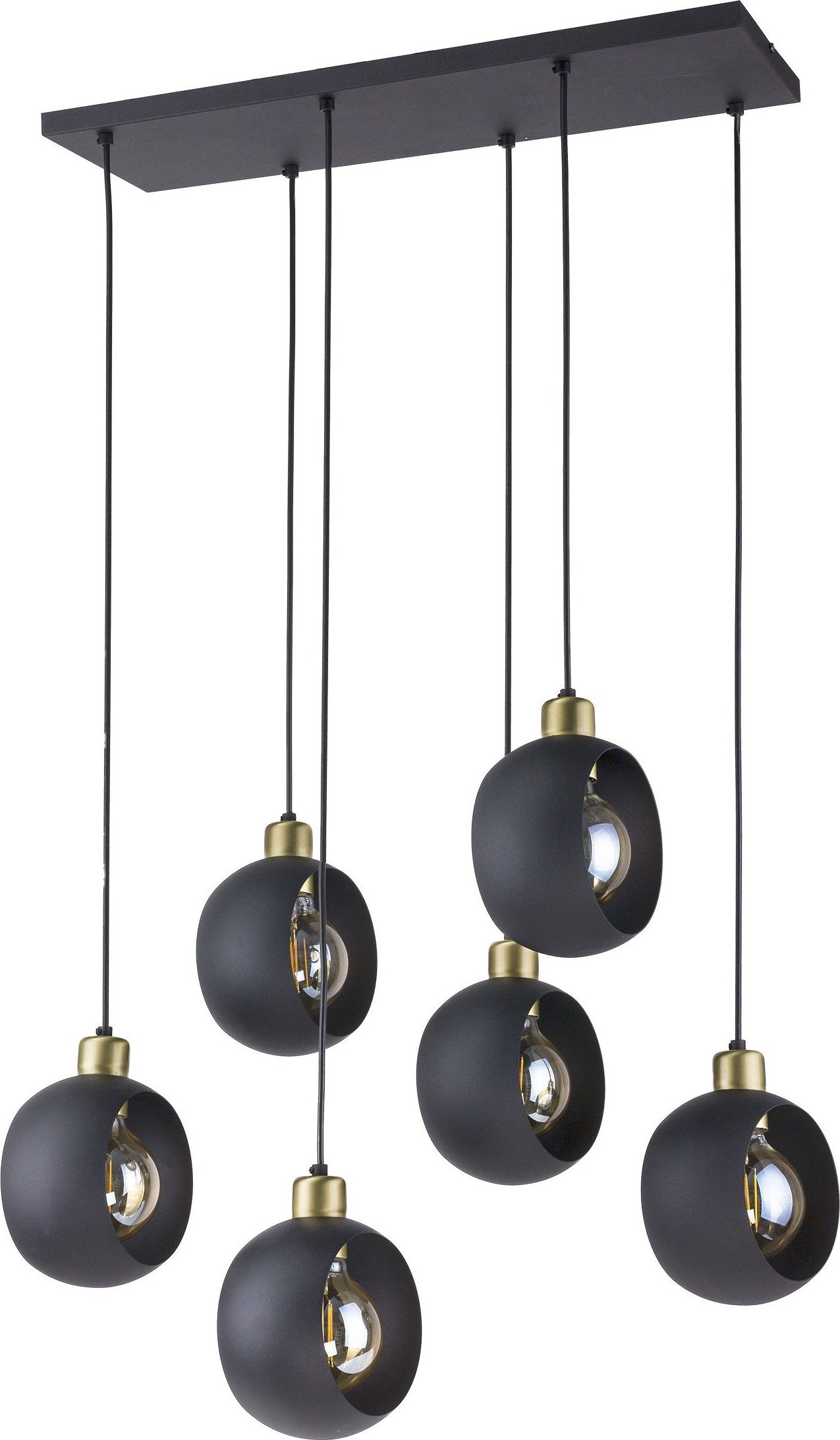 Lampa wisząca Orno JALA 6P, lampa wisząca, E27 max.15W, czarna