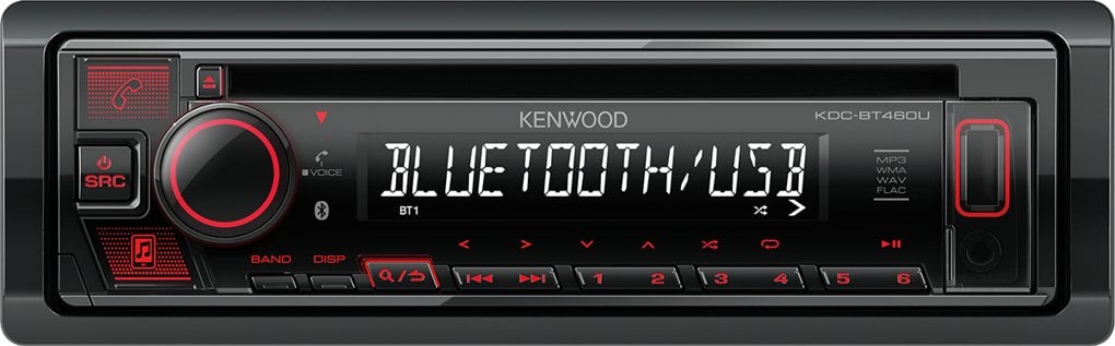 Radio samochodowe Kenwood Kenwood, KDC-BT460U CD/USB MP3/WMA automagnetola su AUX įėjimu