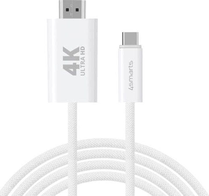 Kabel USB 4smarts USB-C - HDMI 2 m Biały (540955)