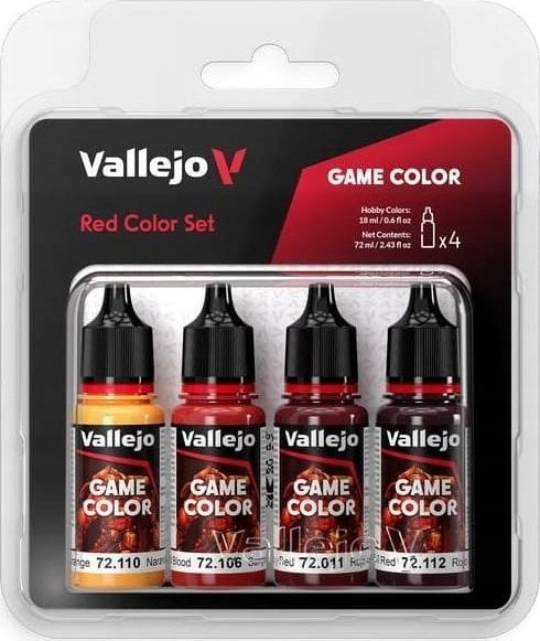 Vallejo Vallejo: 72.377 - Game Color - Red Color Set 4 x (18 ml)