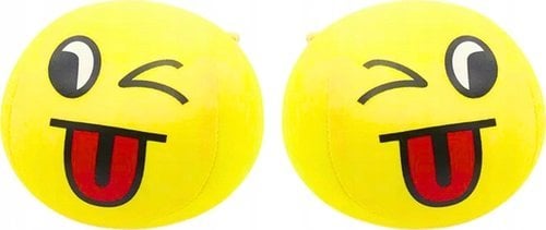 LeanToys Miękka Piłeczka Piłka Buźka Emoji Żółta 9cm LEAN TOYS