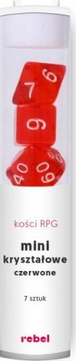 Rebel Komplet kości REBEL RPG - Mini Kryształowe - Czerwone