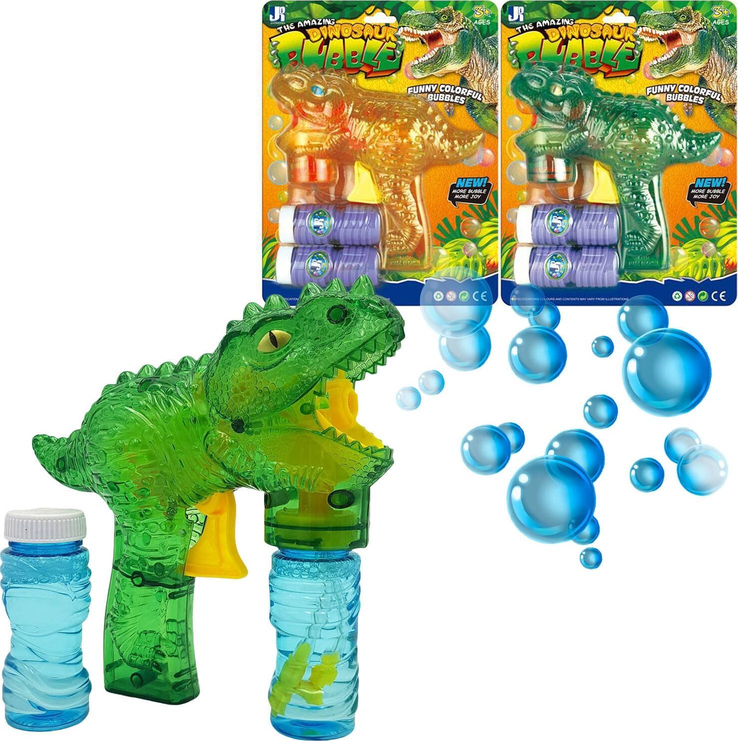 Trifox PISTOLET DINOZAUR NA BAŃKI MYDLANE ŚWIATŁO 1szt