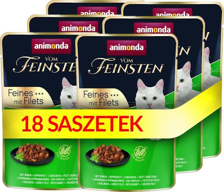 Animonda ANIMONDA Cat Vom Feinsten Adult Królik + filet z kurczaka saszetka 18x85g