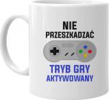Koszulkowy Nie przeszkadzać - tryb gry aktywowany - kubek z nadrukiem
