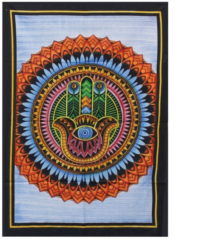 Bawełniane Tkaniny Ścienne - Hamsa