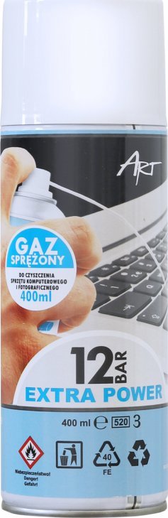 Art Sprężone powietrze Extra Power do usuwania kurzu 400 ml (AS-19)