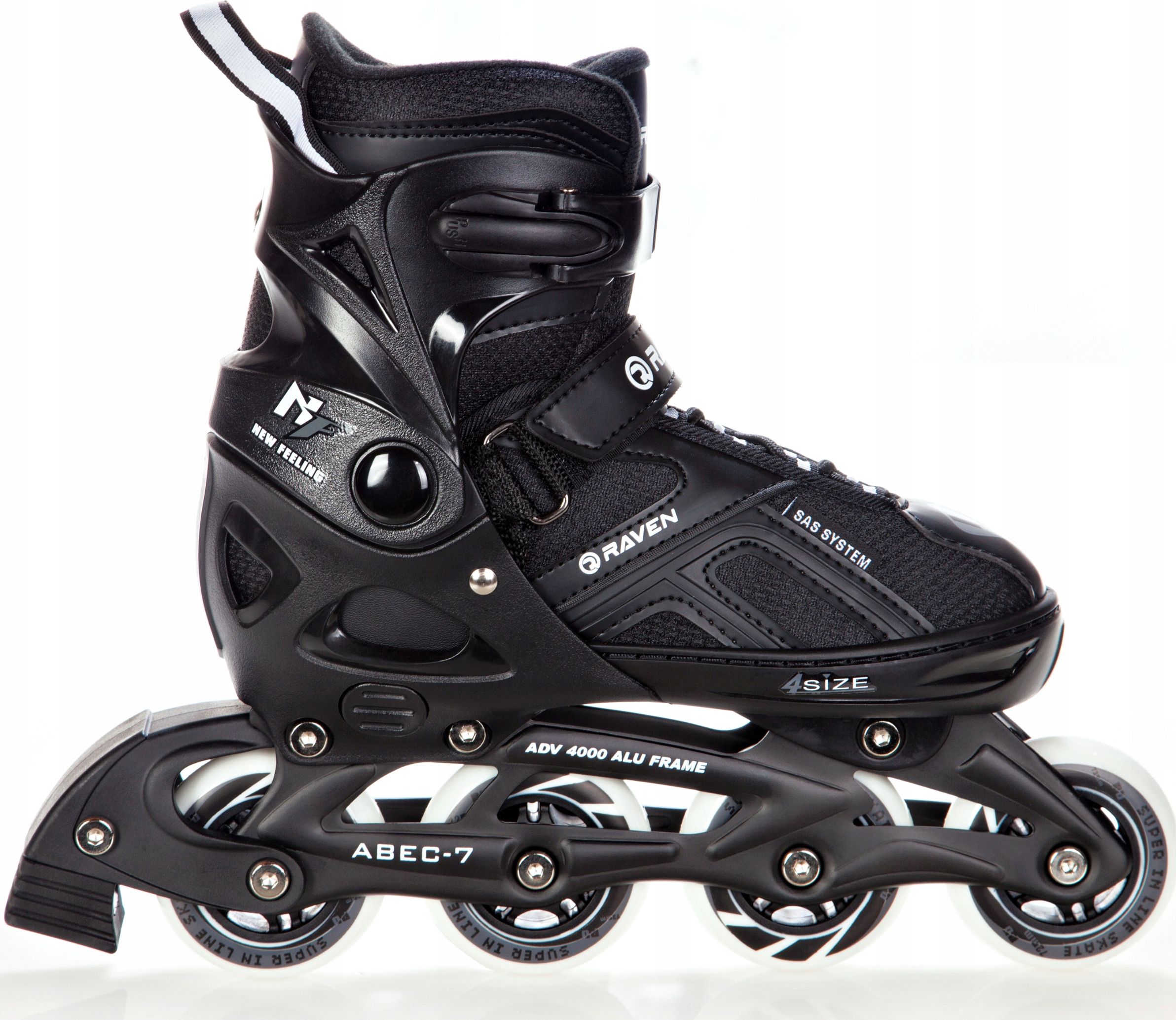 Rolki RAVEN Pulse rekreacyjne regulowane czarne r. 40-43