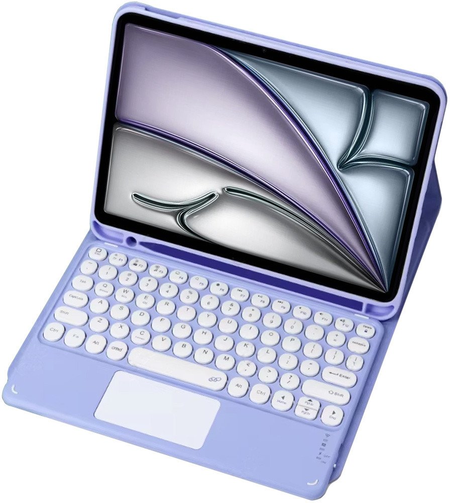Etui z klawiaturą Bluetooth touchpad do iPad Air 11 Gen6 (Fioletowe)