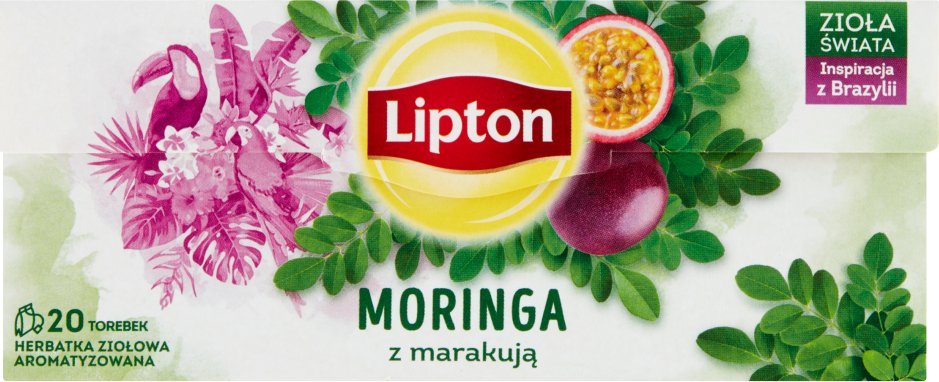 Lipton Herbatka ziołowa aromatyzowana moringa z marakują 20 torebek